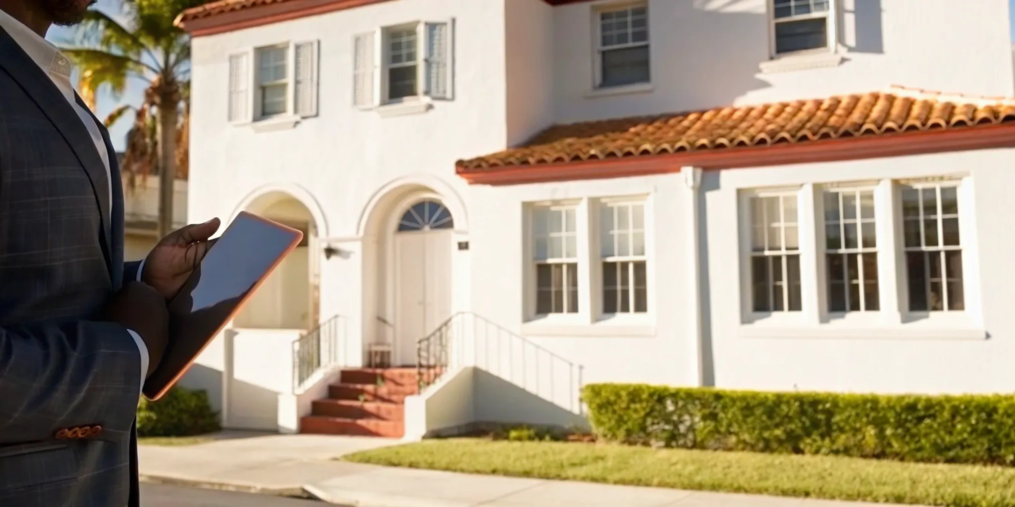 Palm Beach property owner inspecting their home for property violations.