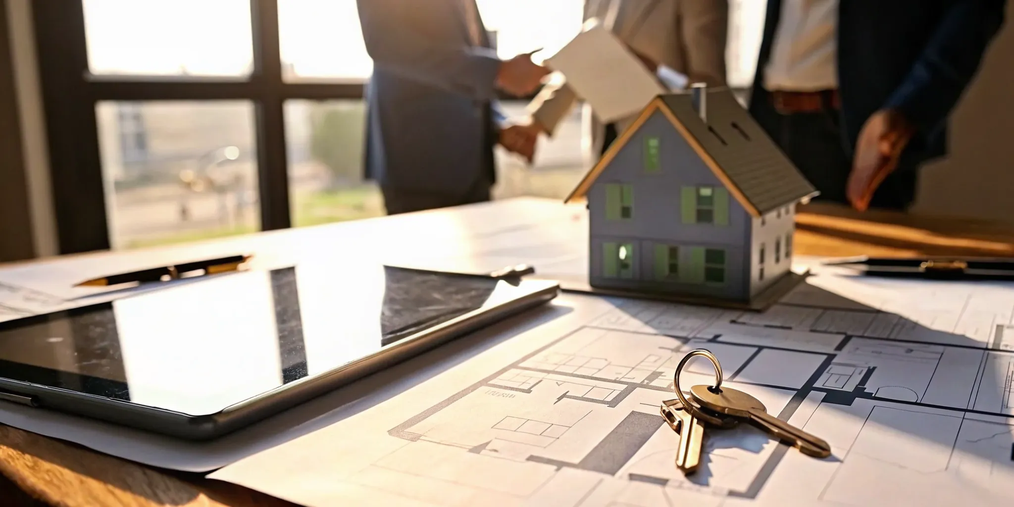 House model and paperwork for resolving open permit issues when selling a house.