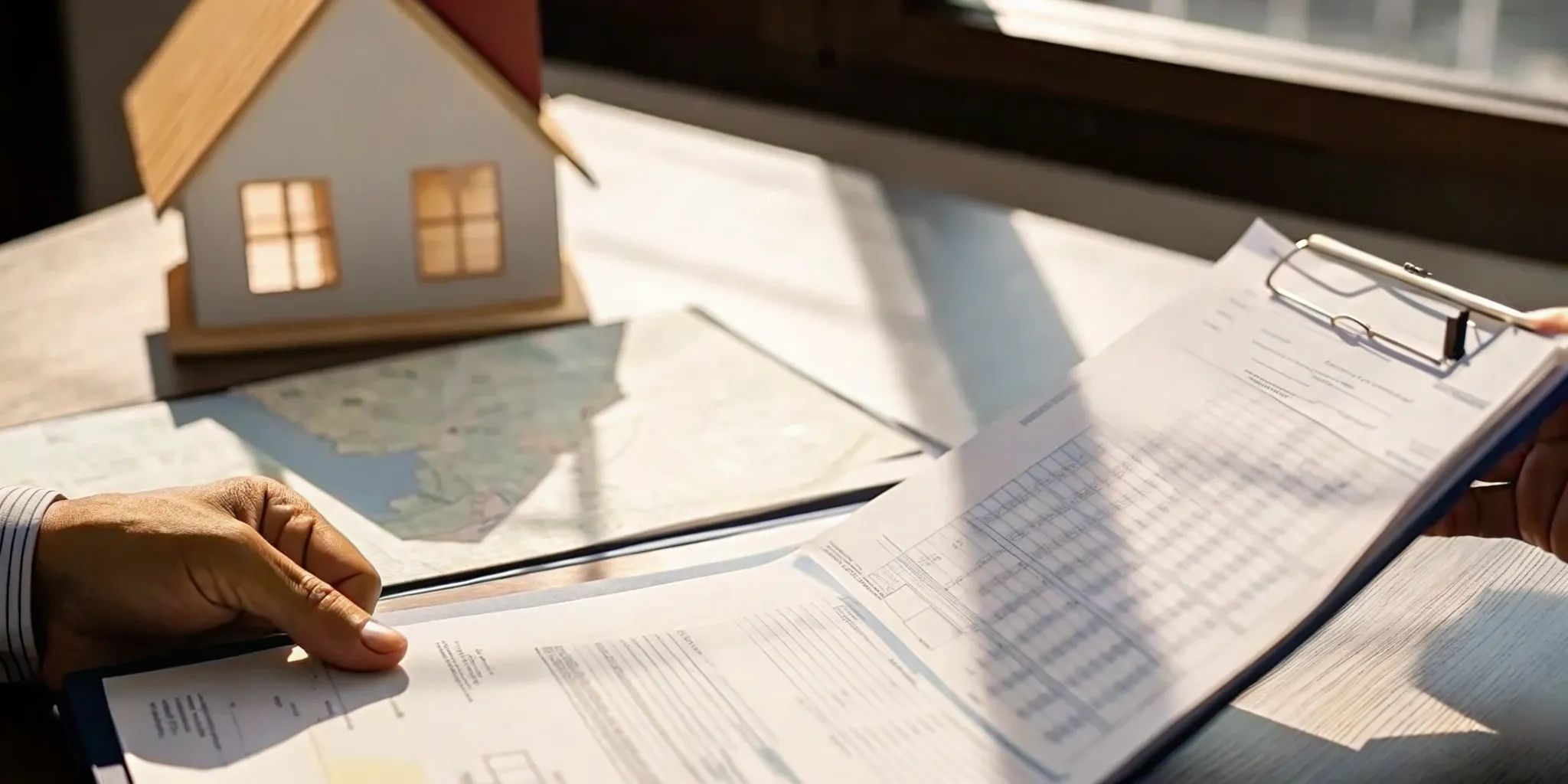 Alachua County code enforcement notice and permit documents on a desk