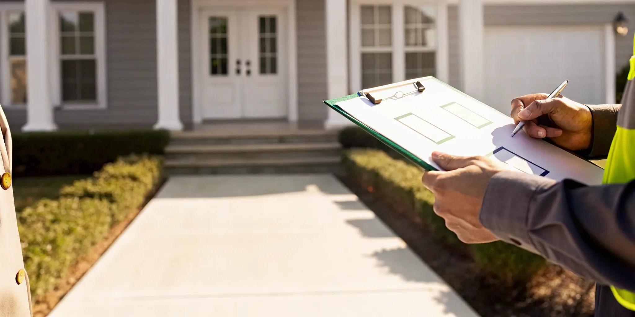 Code enforcement officer inspecting a home, a process owners can manage to stop fines.